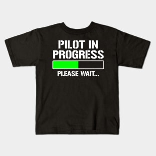 Pilot In Progress Kids T-Shirt